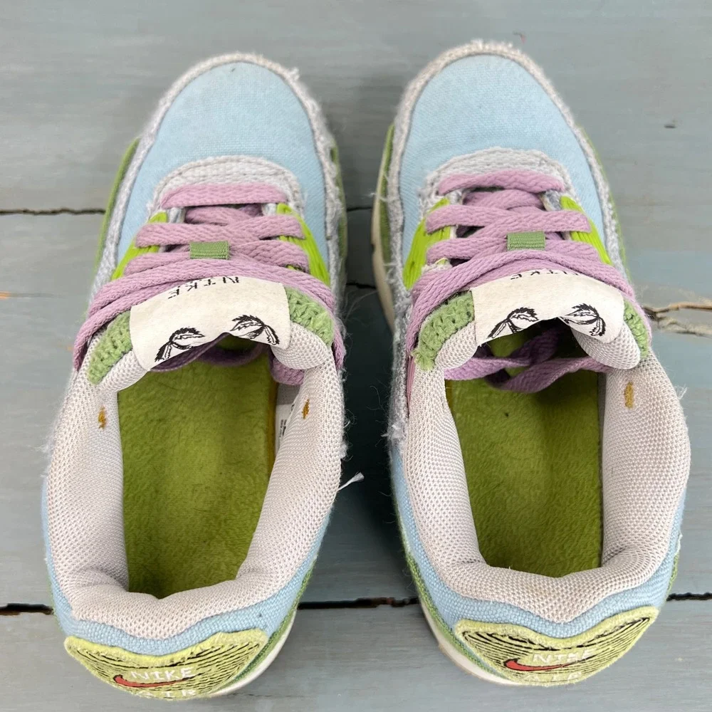 Nike Air Max 90 Sun Club Kids Blue Green Purple DQ4017-400 Size 12C